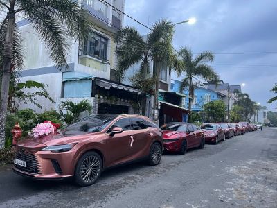 Xe Hoa Rước Dâu Màu Đỏ Xe Đoàn